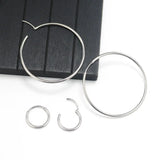 Stainless Steel Circle Hoop Earrings Classic Sexy Ear Jewelry