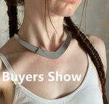 Stainless Steel Collar Neck Choker 4 Sizes Women Men Jewelry Gift 42.5 - 38cm