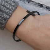 Stainless Steel Cross Bracelets Charm Wedding Bracelets&Bangles Men Jewelry