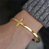 Stainless Steel Cross Bracelets Charm Wedding Bracelets&Bangles Men Jewelry