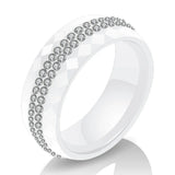 Crystal Titanium Wedding Rings for Women
