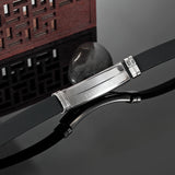 Stainless Steel Cuff Bracelet Silicone Wristband Belt