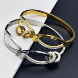 Stainless Steel Endless Love Infinite Chain Bracelet
