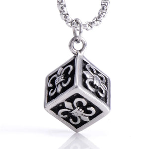 Stainless Steel Fleur De Lis Pendant Necklace Jewelry Valentina's Gift
