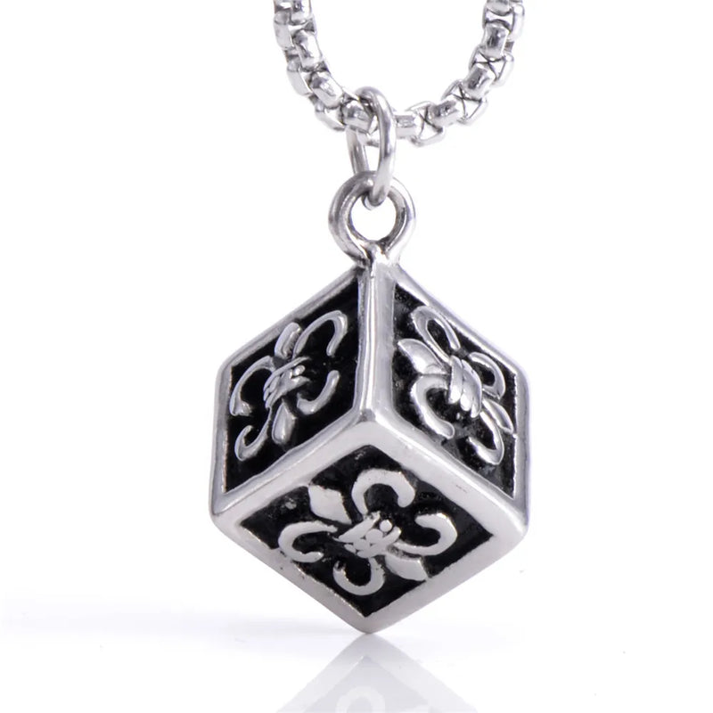 Stainless Steel Fleur De Lis Pendant Necklace Jewelry Valentina's Gift