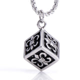 Stainless Steel Fleur De Lis Pendant Necklace Jewelry Valentina's Gift