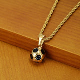 Stainless Steel Football Pendant Hip Hop Necklace
