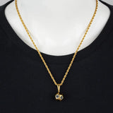 Stainless Steel Football Pendant Hip Hop Necklace