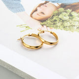 Stainless Steel Hoop Earrings Woman Punk Style Ladies Earrings