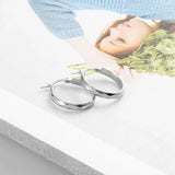 Stainless Steel Hoop Earrings Woman Punk Style Ladies Earrings