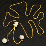 Stainless Steel Charm Sweater Chain Necklace Pendant