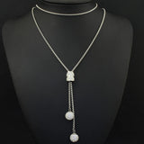 Stainless Steel Charm Sweater Chain Necklace Pendant