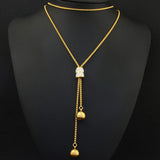 Stainless Steel Charm Sweater Chain Necklace Pendant