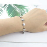 Stainless Steel Seven Chrysanthemum Bracelet for Women