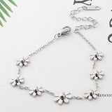 Stainless Steel Seven Chrysanthemum Bracelet for Women