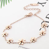 Stainless Steel Seven Chrysanthemum Bracelet for Women