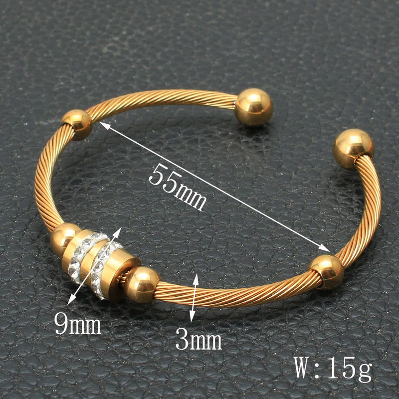Stainless Steel Cuff Bangle Bracelet BRYZ065