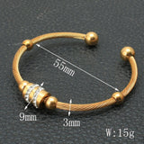 Stainless Steel Cuff Bangle Bracelet BRYZ065