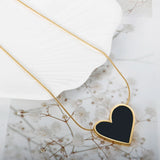 Heart Peacock Green Pendant Necklace for Women Gift
