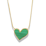 Heart Peacock Green Pendant Necklace for Women Gift