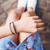 Stainless Steel Leather Rope His and Hers Bracelet Set