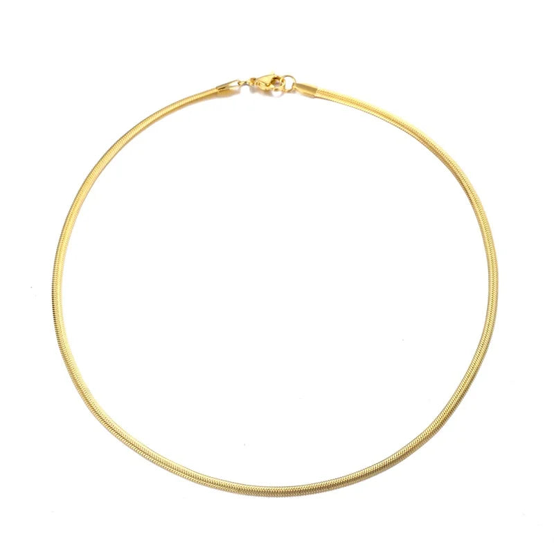 Stainless Steel Blade Necklace Snake Bone Chain Men's & Women's Jewelry