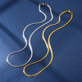 Stainless Steel Blade Necklace Snake Bone Chain Men's & Women's Jewelry
