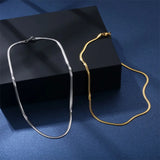 Stainless Steel Blade Necklace Snake Bone Chain Men's & Women's Jewelry