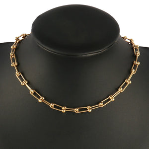 Stainless Steel Chunky U Chain Necklace for Women