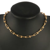 Stainless Steel Chunky U Chain Necklace for Women