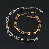 Stainless Steel Chunky U Chain Necklace for Women