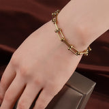 Stainless Steel Chunky U Chain Necklace for Women