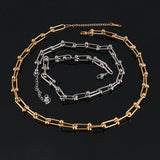 Stainless Steel Chunky U Chain Necklace for Women