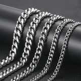 Stainless Steel Necklace Cuban Chain Hip Hop Choker Jewelry Gift