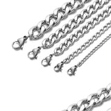 Stainless Steel Necklace Cuban Chain Hip Hop Choker Jewelry Gift