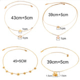 Stainless Steel Flower Necklace Pendant Chain Gift Girl Female