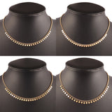 Women's Silver Heart Tassel Choker Necklace