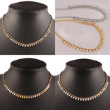 Women's Silver Heart Tassel Choker Necklace