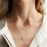 Stainless Steel Pearl Pendant Necklace Choker Jewelry