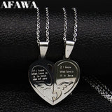 Heart Choker Necklace Stainless Steel Women Men Gift N756S01