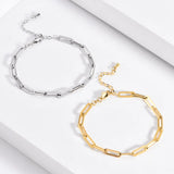 Stainless Steel Paperclip Link Bracelet - Classic Jewelry & Christmas