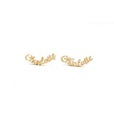 Custom Name Stud Earrings for Women, Letter Earrings