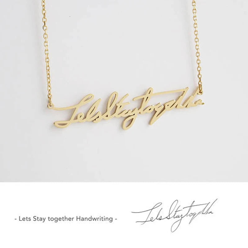 Personalized Stainless Steel Plate Necklace for Women