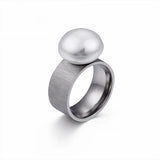 Stainless Steel Rings for Women with Imitation Pearl Charm
