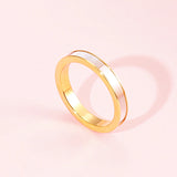 Stainless Steel Rings for Women Girl Silver Rose Shell Engagement Party Jewelry