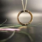 Personalized Family Necklace with 3-4 Names & Engraved Rings