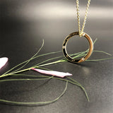 Personalized Family Necklace with 3-4 Names & Engraved Rings