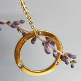 Personalized Family Necklace with 3-4 Names & Engraved Rings