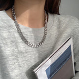 Chunky Cuban Link Chain Choker Necklace Hip Hop Charm Collares Jewelry