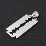 Stainless Steel Razor Blades Pendant Necklace Hero Jewelry